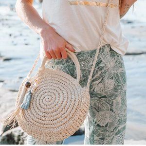 *NEW*Solid & Striped Boho Beach Crossbody Bag